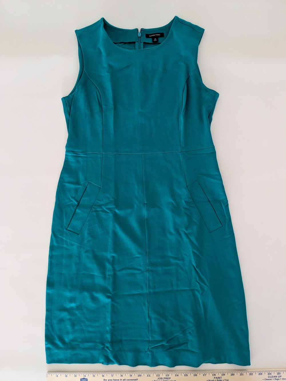 Sleeveless Teal Sheath Dress - ANN TAYLOR